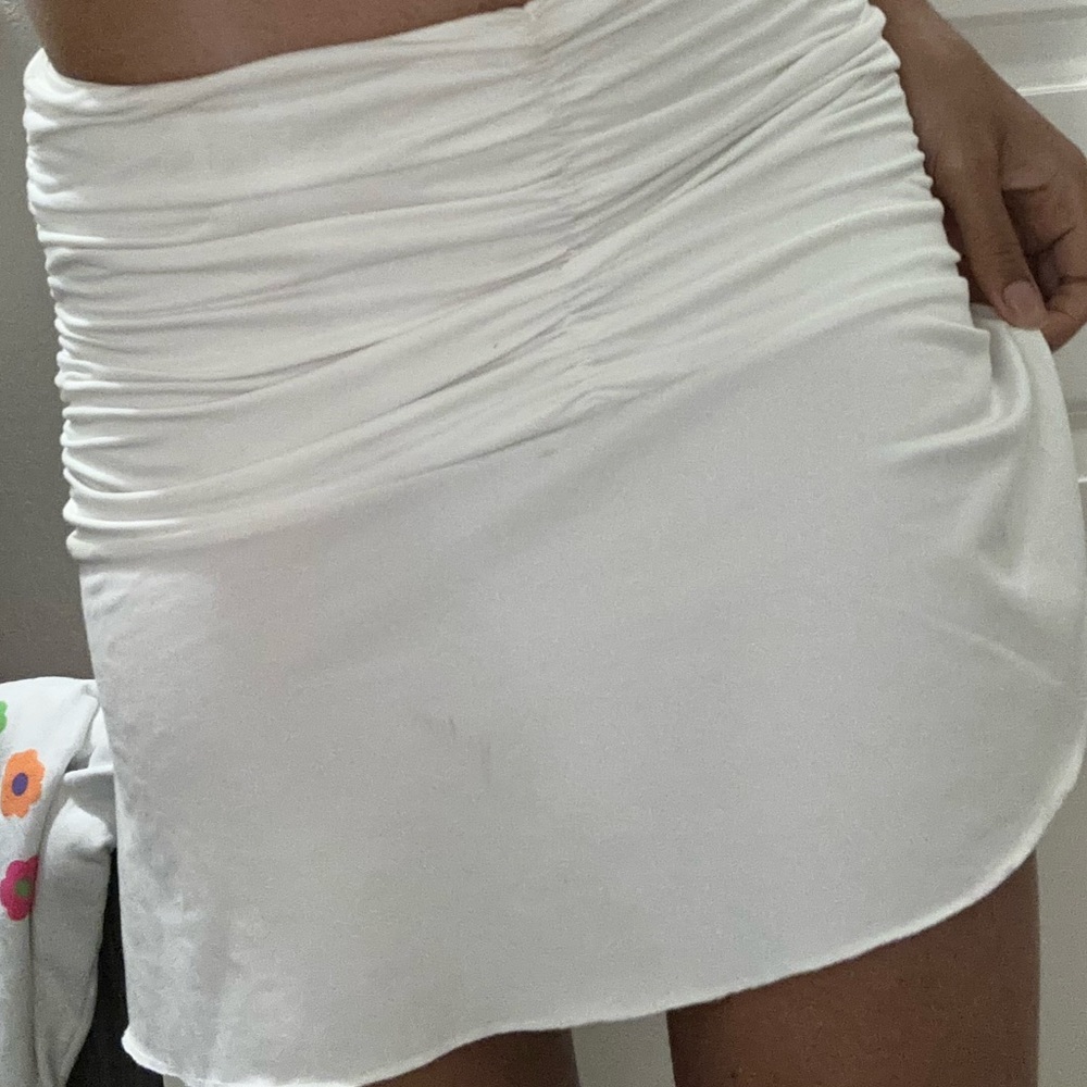 white skirt